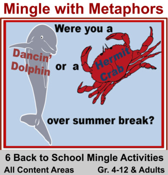 Preview of Back to School Six Activities: Mingle with Metaphors