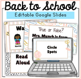 Back to School Google Slides First Days of School Slides Editable