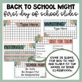 Back to School Slides | First Day of School | Parent Night