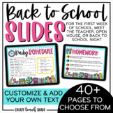 Back to School Slides | Meet the Teacher Slideshow | Googl