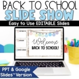 Back to School Slideshow Google Slide Powerpoint Meet the 