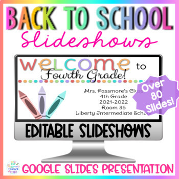 Preview of Back to School Slideshow | Open House | Meet the Teacher Night Presentation