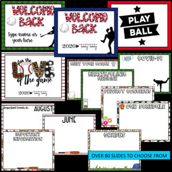 Back to School Slideshow in Google Slides™ - Baseball Theme by TxTeach22