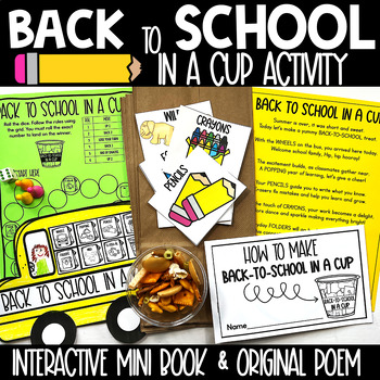 Preview of Back to School Snack in a Cup Activity