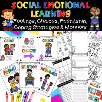 Preview of Social Emotional Learning Activities and Worksheets for Coping Strategies