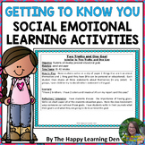 Back to School Social Emotional Learning Activities