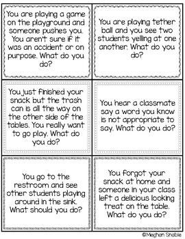 Back to School Social Problem Solving Task Cards by Meghan Snable