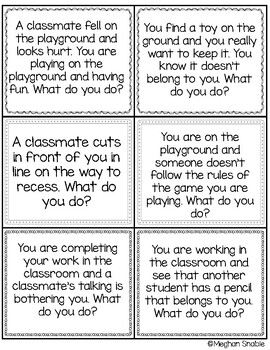 Back to School Social Problem Solving Task Cards by Meghan Snable