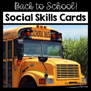 Preview of Back to School Social Skills