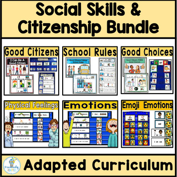 Preview of Back to School Social Skills-Citizenship Adapted Books