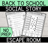 Back to School Social Story Escape Room Activity: Classroo