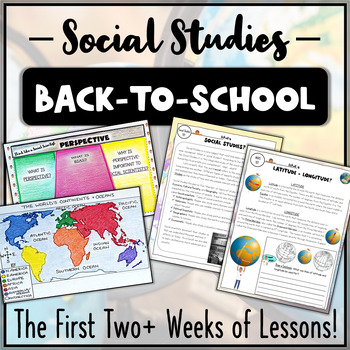 Preview of Back-to-School Social Studies BUNDLE!  10+ Days of Learning Activities (No-Prep)