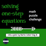Solving One-Step Equations Quote Puzzle