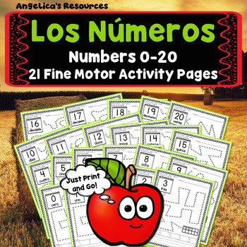 Preview of Back to School Spanish Activities | Counting in Spanish to 20 Math Worksheets