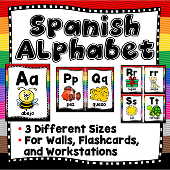 Back to School Spanish Alphabet Posters - El Abecedario- Spanish Alphabet