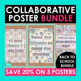 Back to School Spanish Collaborative Poster Bundle with Ex