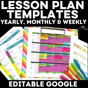 Preview of Back to School Spanish Lesson Plan Templates Editable Secondary Curriculum Plans
