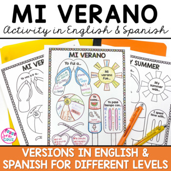 Preview of Back to School Spanish My Summer Activity in Spanish & English + Google Slides
