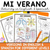 Back to School Spanish My Summer Activity in Spanish & Eng
