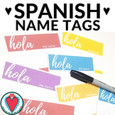 Spanish Name Tags - Spanish Greetings Get to Know You Acti