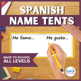 Back to School Spanish Name Tent
