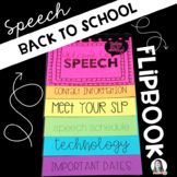 Back to School Speech Flipbook {EDITABLE}