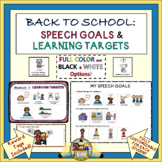 Back to School:  Speech Goals and Learning Targets