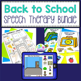Back to School Speech Therapy Activities