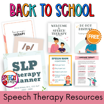 Preview of Back to School Speech Therapy Activities