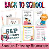 Back to School Speech Therapy Activities