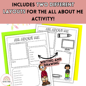 Back to School Speech Therapy Activities for the Beginning of the Year