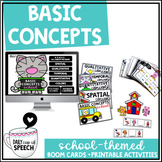 Back to School Speech Therapy Basic Concepts | Speech Ther