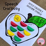 Back to School Speech Therapy Craft