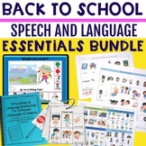 Back to School Speech Therapy Essentials BUNDLE