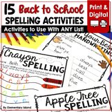 Spelling Activities for ANY Spelling List - Spelling Pract