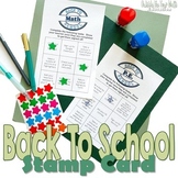 Back to School Stamp Card to Track Beginning of the Year Tasks