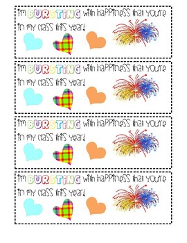 Back-To-School, Beginning of the Year Groovy Starburst Gift Tag