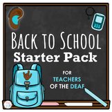 Back to School Starter Pack for TODs | Beginning of the Ye