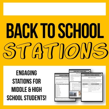 Preview of First Day of School Stations - Engaging Activities for the First Week of School