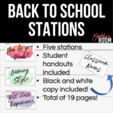 Back to School Stations (With handouts and ideas on how to use!)