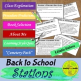 Back to School Stations (for Middle School and High School)
