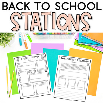 Preview of Back to School Stations for the First Day of School: Expectations, Games, Survey