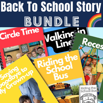 Preview of Back to School Story Bundle - 6 Social Skill Stories for Starting School