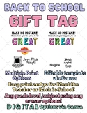 Back to School Student Gift Tag - Make no mistake!