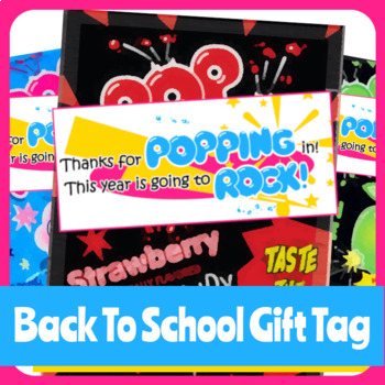 Preview of Back to School Student Gift Tag - Pop Rocks (Open House or Meet the Teacher)