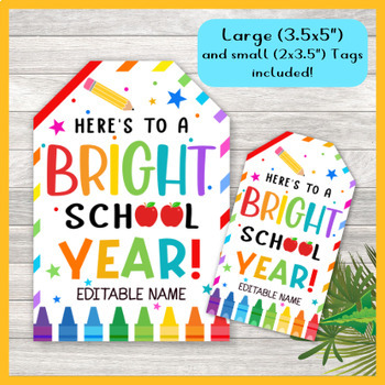 Back to School Student Gift Tags, Bright School Year, Beginning of the ...