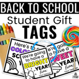 Back to School Student Gift Tags | EDITABLE