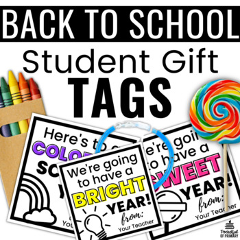 Preview of Back to School Student Gift Tags | EDITABLE