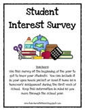 Back to School Student Interest Survey