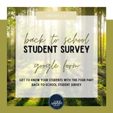 Back to School Student Introduction Survey - Google Form